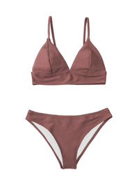 CUPSHE Women Bikini Set Solid Color Sexy Triangle Two Piece Swimsuit - 7DAY'S