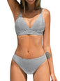 CUPSHE Women Bikini Set Solid Color Sexy Triangle Two Piece Swimsuit - 7DAY'S