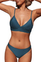 CUPSHE Women Bikini Set Solid Color Sexy Triangle Two Piece Swimsuit - 7DAY'S