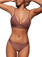 CUPSHE Women Bikini Set Solid Color Sexy Triangle Two Piece Swimsuit - 7DAY'S