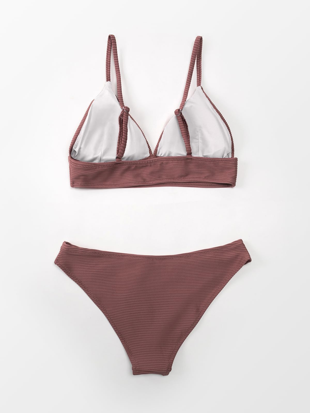 CUPSHE Women Bikini Set Solid Color Sexy Triangle Two Piece Swimsuit - 7DAY'S