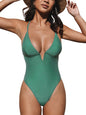 CUPSHE Women Swimsuit One Piece Bathing Suit Deep V Neck Crisscross Back Adjustable Strap - 7DAY'S