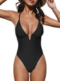 CUPSHE Women Swimsuit One Piece Bathing Suit Deep V Neck Crisscross Back Adjustable Strap - 7DAY'S