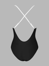 CUPSHE Women Swimsuit One Piece Bathing Suit Deep V Neck Crisscross Back Adjustable Strap - 7DAY'S