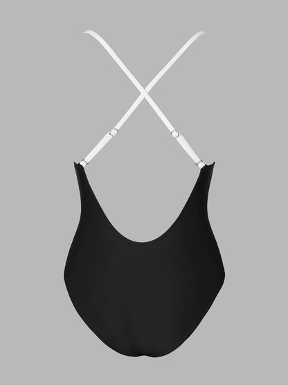 CUPSHE Women Swimsuit One Piece Bathing Suit Deep V Neck Crisscross Back Adjustable Strap - 7DAY'S