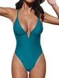 CUPSHE Women Swimsuit One Piece Bathing Suit Deep V Neck Crisscross Back Adjustable Strap - 7DAY'S
