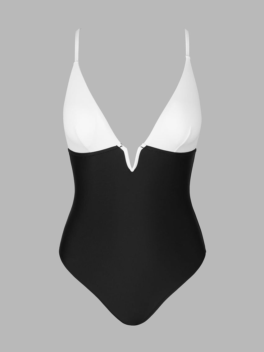 CUPSHE Women Swimsuit One Piece Bathing Suit Deep V Neck Crisscross Back Adjustable Strap - 7DAY'S
