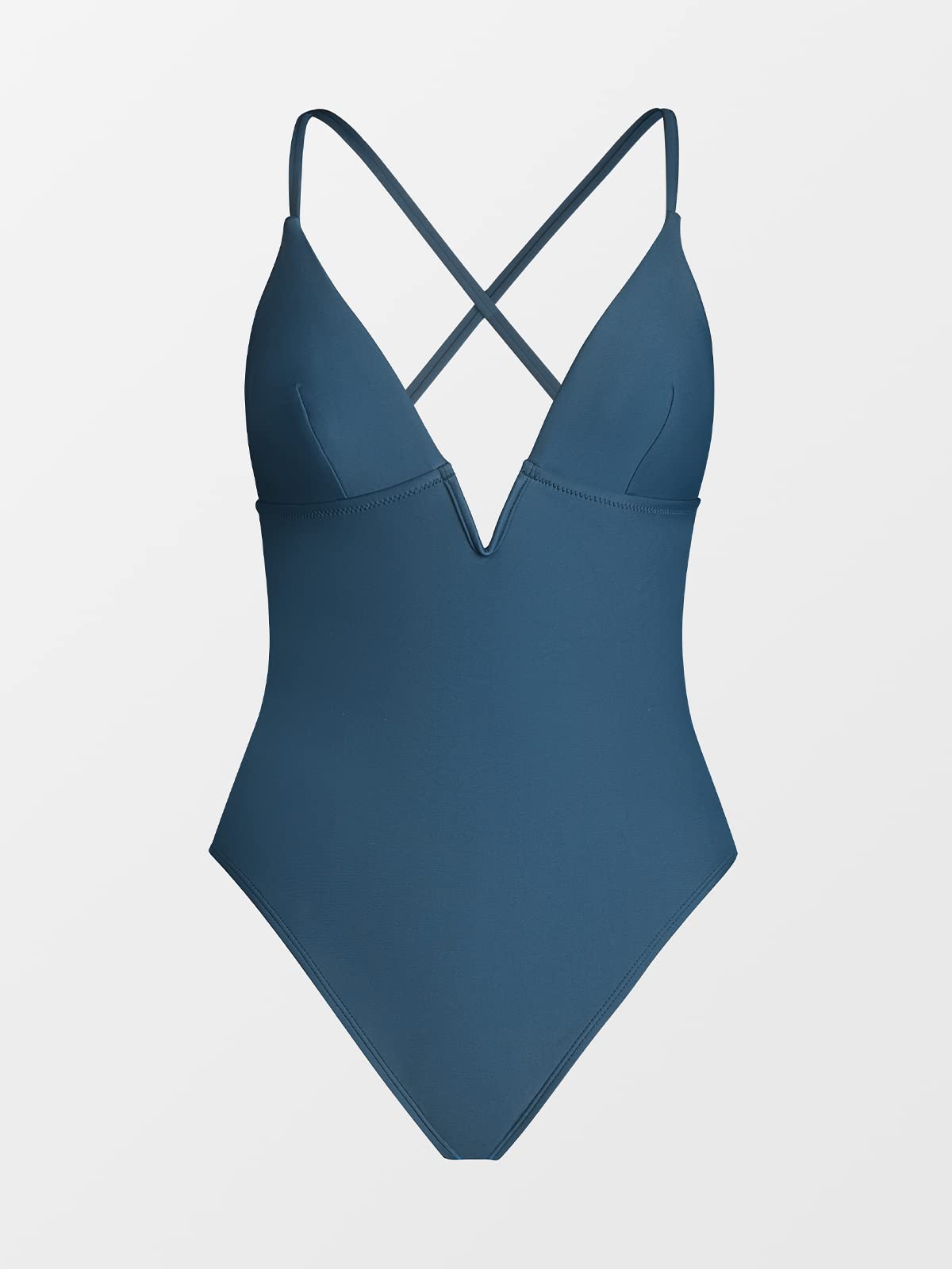 CUPSHE Women Swimsuit One Piece Bathing Suit Deep V Neck Crisscross Back Adjustable Strap - 7DAY'S