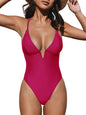 CUPSHE Women Swimsuit One Piece Bathing Suit Deep V Neck Crisscross Back Adjustable Strap - 7DAY'S