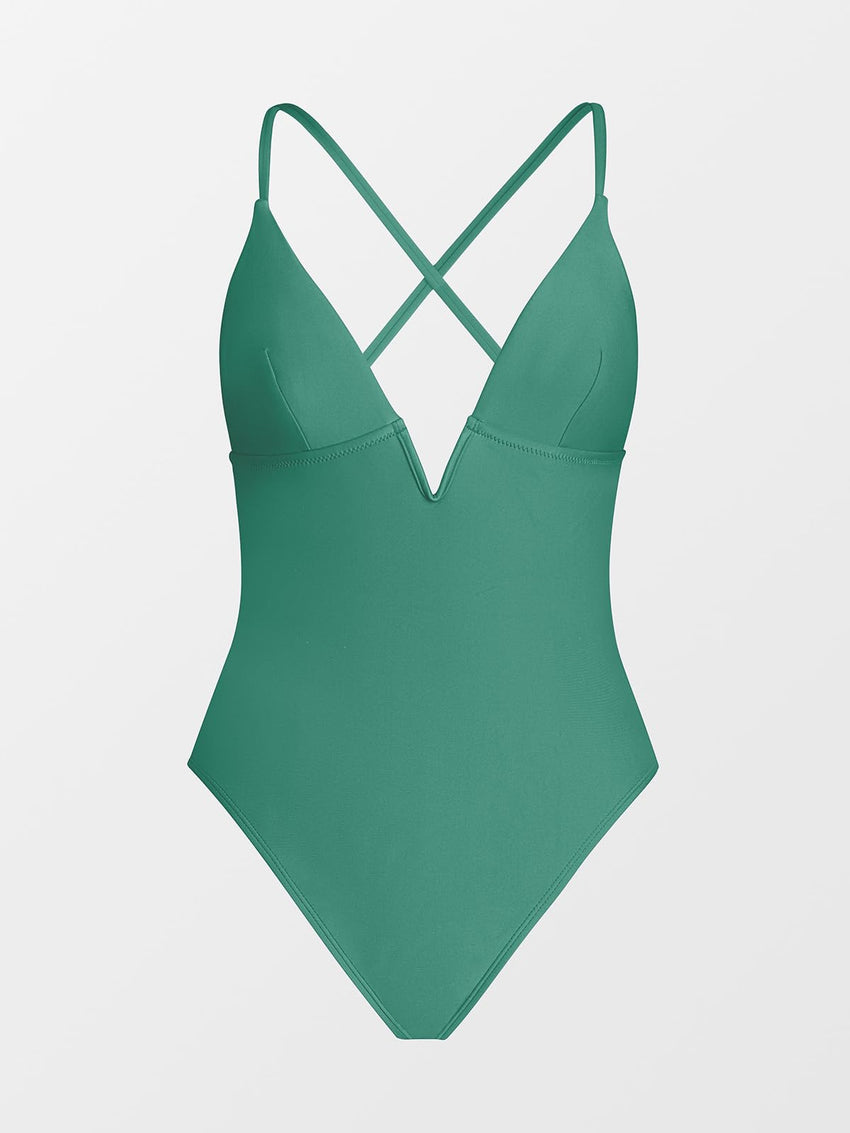CUPSHE Women Swimsuit One Piece Bathing Suit Deep V Neck Crisscross Back Adjustable Strap - 7DAY'S
