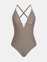 CUPSHE Women Swimsuit One Piece Bathing Suit Deep V Neck Crisscross Back Adjustable Strap - 7DAY'S