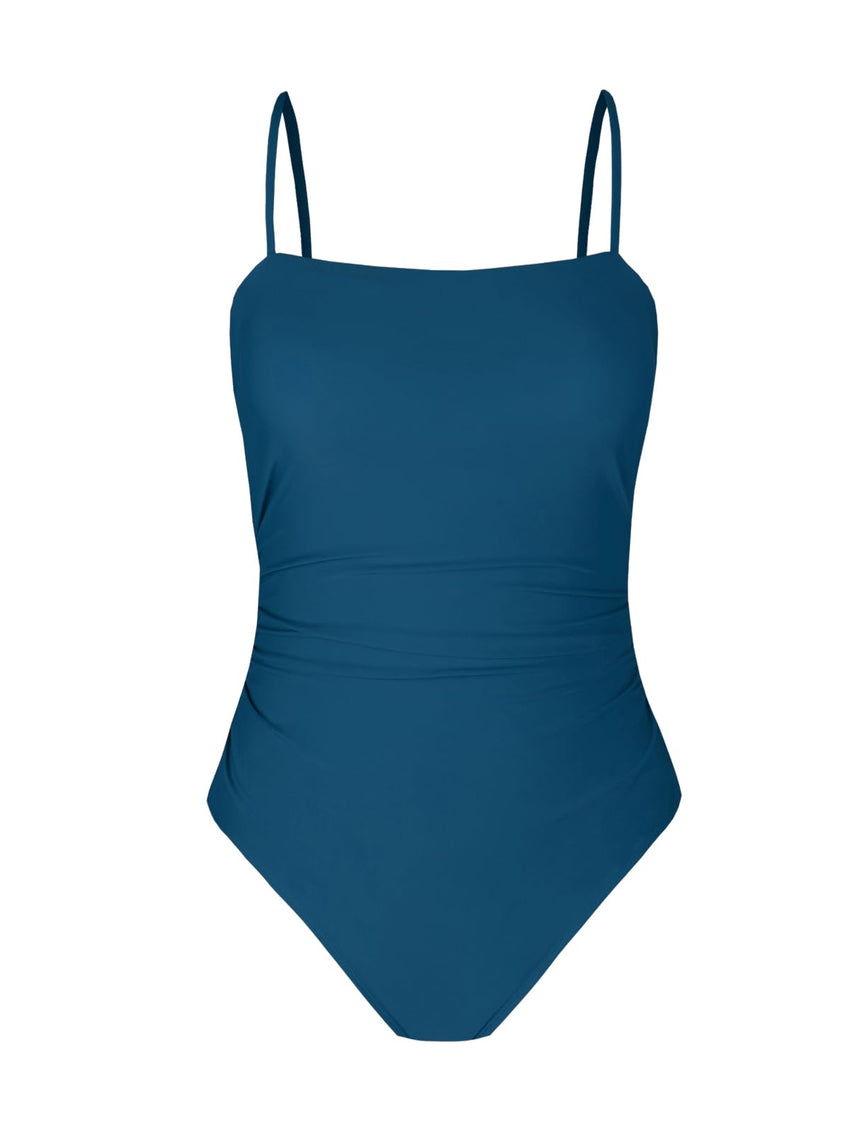 CUPSHE Women Swimsuit One Piece Bathing Suit Square Neck Cutout Back Tummy Control with Adjustable Spaghetti Straps - 7DAY'S