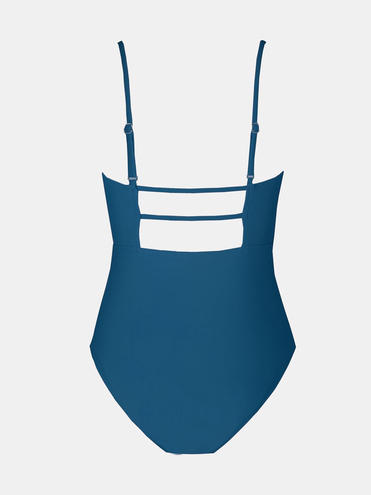 CUPSHE Women Swimsuit One Piece Bathing Suit Square Neck Cutout Back Tummy Control with Adjustable Spaghetti Straps - 7DAY'S