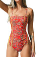 CUPSHE Women Swimsuit One Piece Bathing Suit Square Neck Cutout Back Tummy Control with Adjustable Spaghetti Straps - 7DAY'S