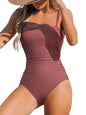 CUPSHE Women Swimsuit One Piece Bathing Suit Square Neck Cutout Back Tummy Control with Adjustable Spaghetti Straps - 7DAY'S
