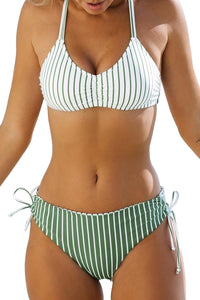 CUPSHE Women's 2 Piece Bikini Set Back Braided Straps with Reversible Bottom - 7DAY'S