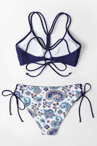 CUPSHE Women's 2 Piece Bikini Set Back Braided Straps with Reversible Bottom - 7DAY'S