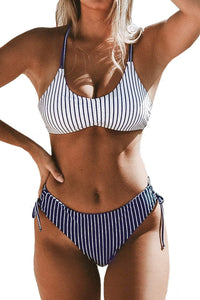 CUPSHE Women's 2 Piece Bikini Set Back Braided Straps with Reversible Bottom - 7DAY'S