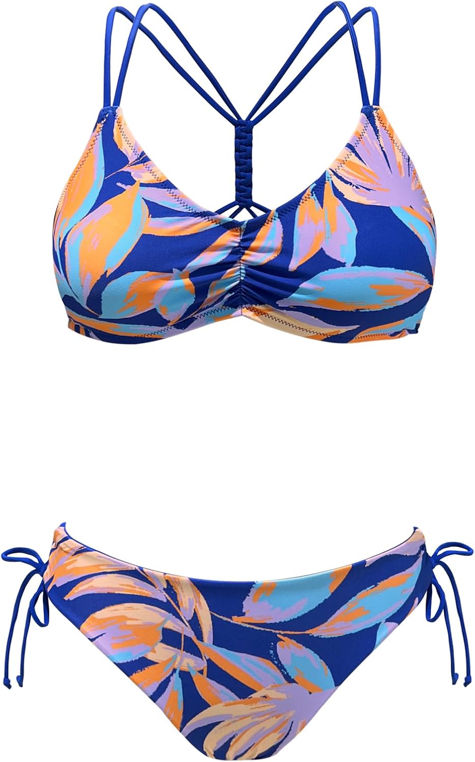 CUPSHE Women's 2 Piece Bikini Set Back Braided Straps with Reversible Bottom - 7DAY'S
