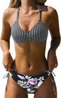 CUPSHE Women's 2 Piece Bikini Set Back Braided Straps with Reversible Bottom - 7DAY'S