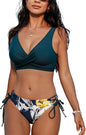CUPSHE Women's Bikini Swimsuit Front Cross Lace Up Two Piece Bathing Suit - 7DAY'S