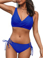 CUPSHE Women's Bikini Swimsuit Front Cross Lace Up Two Piece Bathing Suit - 7DAY'S