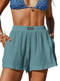 CUPSHE Women's Casual Shorts Cotton High Rise Beach Cover Ups Summer Shorts with Pockets - 7DAY'S
