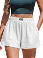 CUPSHE Women's Casual Shorts Cotton High Rise Beach Cover Ups Summer Shorts with Pockets - 7DAY'S