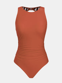 CUPSHE Women's One Piece Swimsuit Bathing Suit Tummy Control High Neck Cutout Back Hook Mesh Swimwear - 7DAY'S