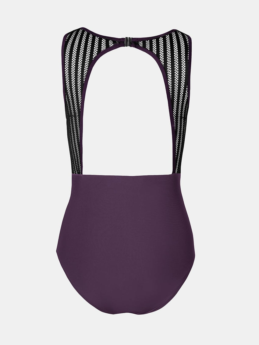 CUPSHE Women's One Piece Swimsuit Bathing Suit Tummy Control High Neck Cutout Back Hook Mesh Swimwear - 7DAY'S