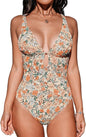 CUPSHE Women's One Piece Swimsuit Deep V Neck Keyhole Cutout O Ring Textured Bathing Suit - 7DAY'S