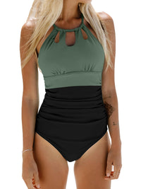 CUPSHE Women's One Piece Swimsuit High Neck Tummy Control Swimwear Bathing Suit - 7DAY'S