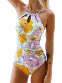 CUPSHE Women's One Piece Swimsuit High Neck Tummy Control Swimwear Bathing Suit - 7DAY'S