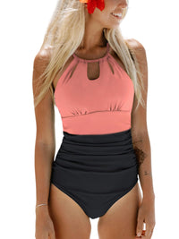 CUPSHE Women's One Piece Swimsuit High Neck Tummy Control Swimwear Bathing Suit - 7DAY'S