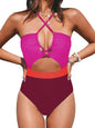 CUPSHE Women's One Piece Swimsuit Plunge Neckline Cutout Criss Cross Bathing Suit - 7DAY'S
