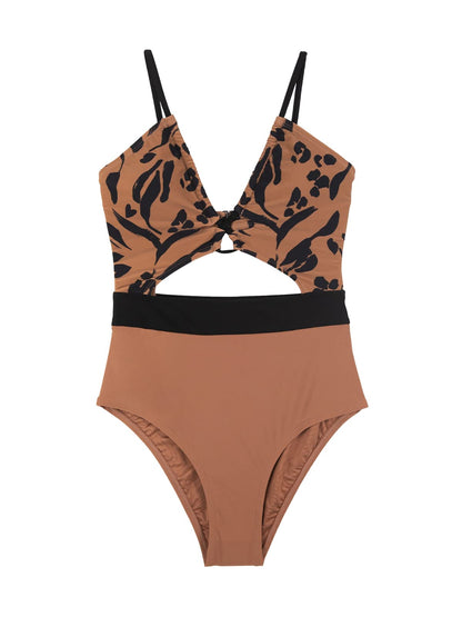 CUPSHE Women's One Piece Swimsuit Plunge Neckline Cutout Criss Cross Bathing Suit - 7DAY'S