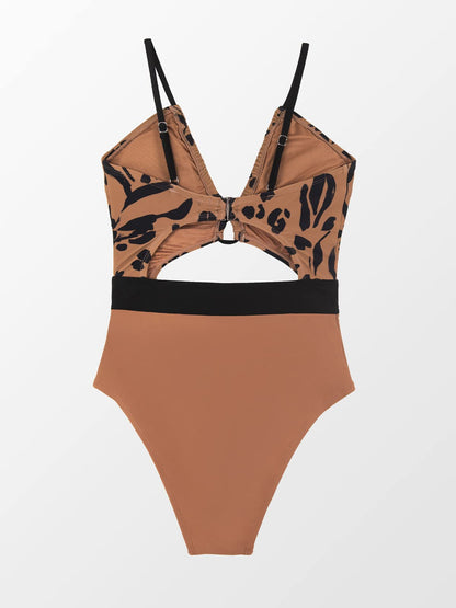 CUPSHE Women's One Piece Swimsuit Plunge Neckline Cutout Criss Cross Bathing Suit - 7DAY'S