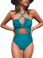 CUPSHE Women's One Piece Swimsuit Plunge Neckline Cutout Criss Cross Bathing Suit - 7DAY'S