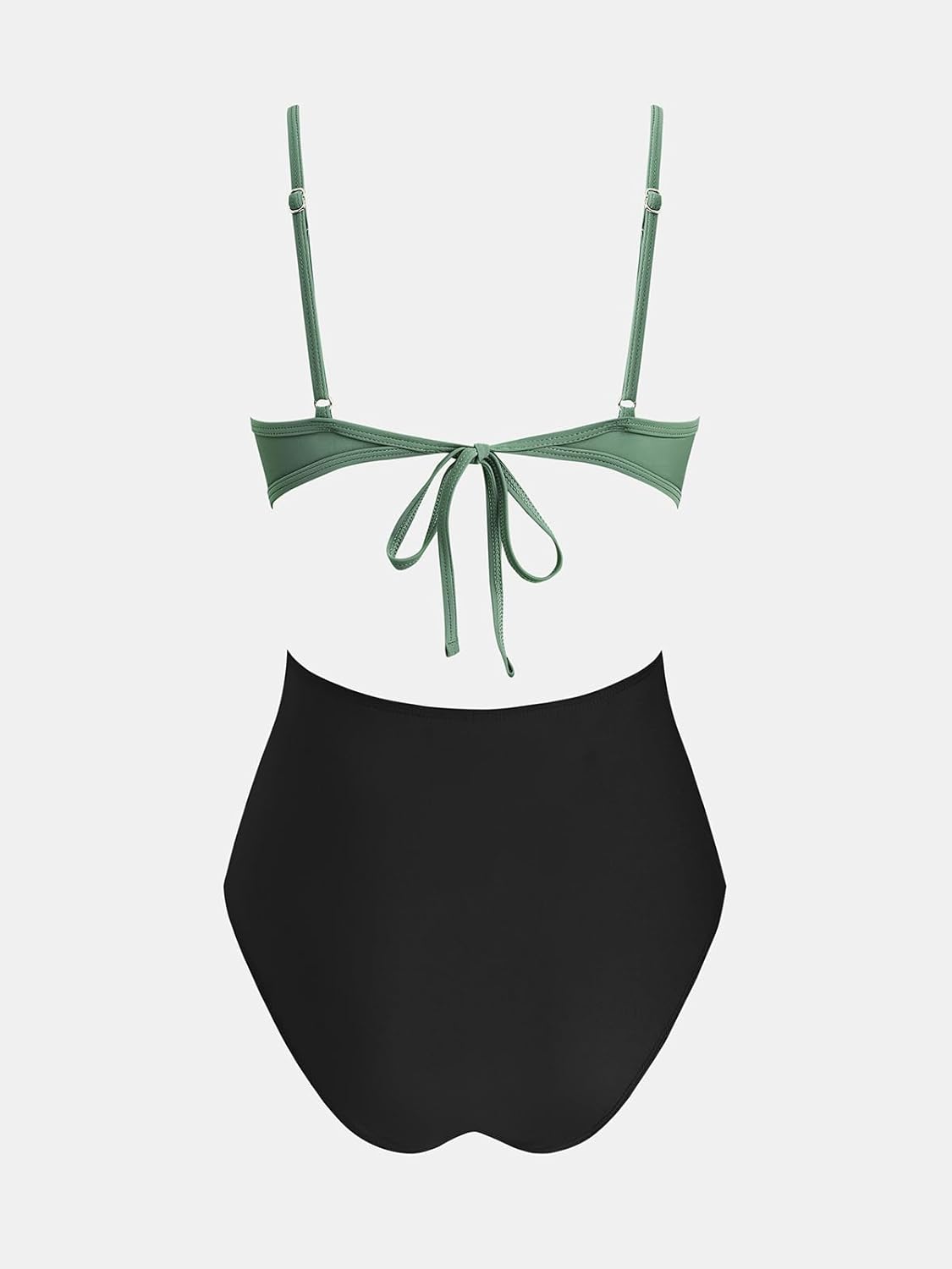 CUPSHE Women's One Piece Swimsuit Scoop Neck Adjustable Straps Cutout Back Self Tie Bathing Suit - 7DAY'S