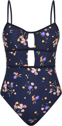 CUPSHE Women's One Piece Swimsuit Scoop Neck Adjustable Straps Cutout Back Self Tie Bathing Suit - 7DAY'S