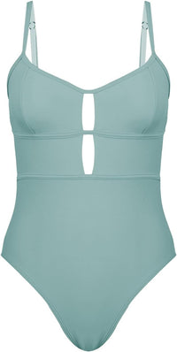 CUPSHE Women's One Piece Swimsuit Scoop Neck Adjustable Straps Cutout Back Self Tie Bathing Suit - 7DAY'S