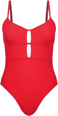 CUPSHE Women's One Piece Swimsuit Scoop Neck Adjustable Straps Cutout Back Self Tie Bathing Suit - 7DAY'S