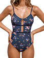 CUPSHE Women's One Piece Swimsuit Scoop Neck Adjustable Straps Cutout Back Self Tie Bathing Suit - 7DAY'S