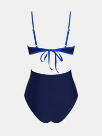 CUPSHE Women's One Piece Swimsuit Scoop Neck Adjustable Straps Cutout Back Self Tie Bathing Suit - 7DAY'S