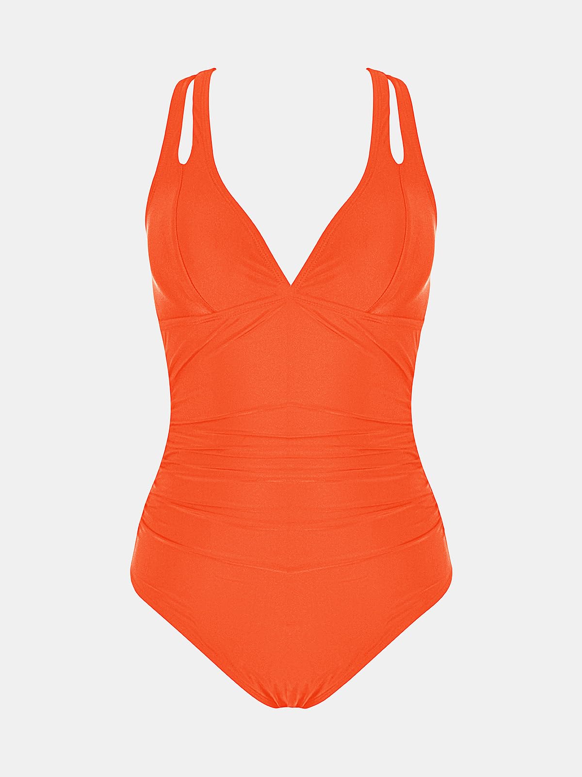 CUPSHE Women's One Piece Swimsuit Tummy Control Deep V Neck Double Straps Crisscross Back Tie Bathing Suit - 7DAY'S