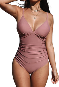 CUPSHE Women's One Piece Swimsuit Tummy Control V Neck Bathing Suits - 7DAY'S