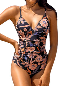 CUPSHE Women's One Piece Swimsuit Tummy Control V Neck Bathing Suits - 7DAY'S
