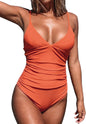 CUPSHE Women's One Piece Swimsuit Tummy Control V Neck Bathing Suits - 7DAY'S