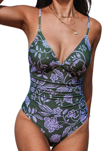 CUPSHE Women's One Piece Swimsuit Tummy Control V Neck Bathing Suits - 7DAY'S
