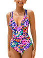 CUPSHE Women's One Piece Swimsuit V Neck Tummy Control Double Adjustable Straps Back Cutout O - Ring - 7DAY'S